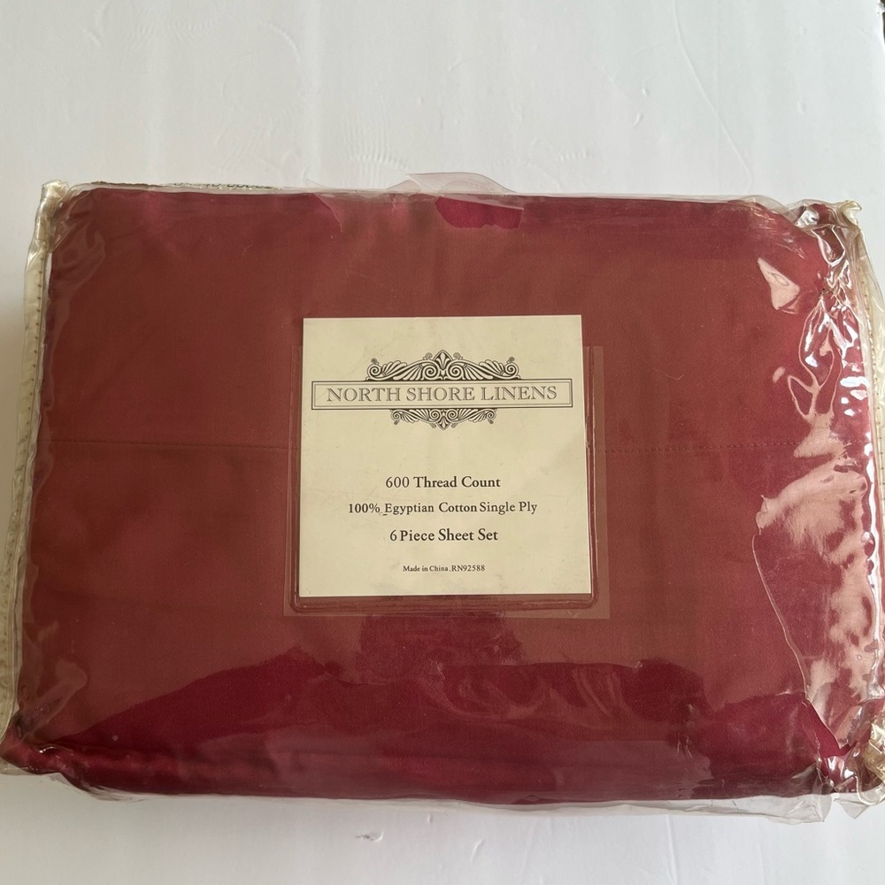 North Shore Linens Queen Sheet Set 600 Thread Count 6 Piece Sheet Set Cotton New